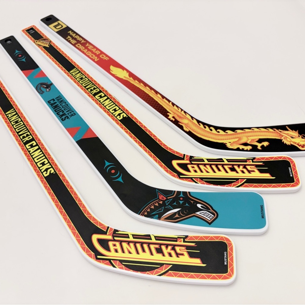 Authentic Vancouver Canucks Mini Sticks Bundle Lot